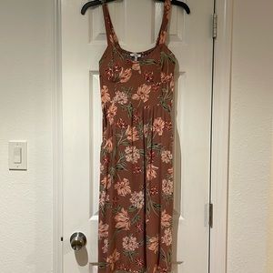 Pink Floral Hawaiian Midi Dress